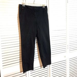 Dana Buchman black cotton cropped pant sz 12